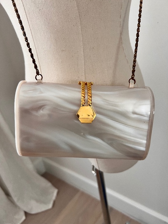 LISETTE Handbags - RARE Beautiful Vintage Lisette Lucite Clutch Or Shoulder Bag